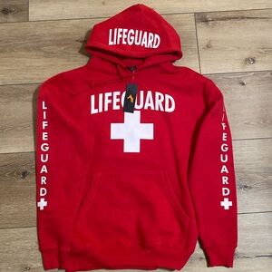 NWT River Flow Lifeguard Red Hoodie